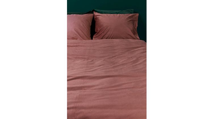 At Home Cosy Corduroy Pink Dekbedovertrek