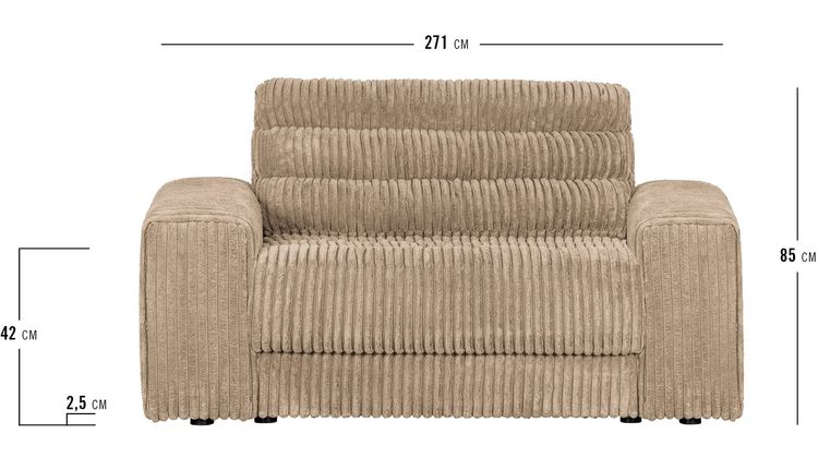 BePureHome Date Rib Loveseat