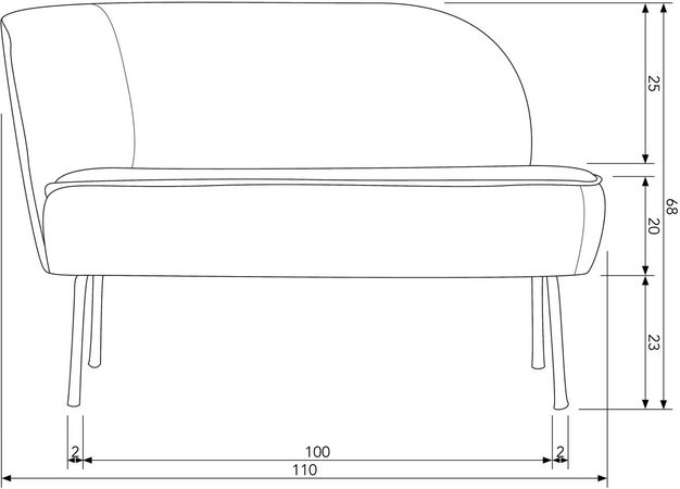 BePureHome Vogue Links Lounge Fauteuil