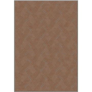 Brinker Carpets Graphix Grey, Cognac Vloerkleed