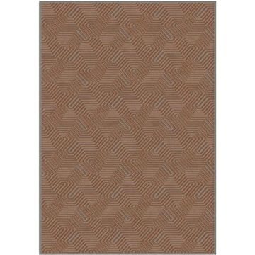 Brinker Carpets Graphix Grey, Cognac Vloerkleed