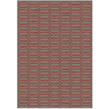 Brinker Carpets Graphix Grey, Red Vloerkleed
