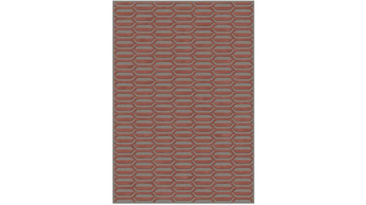 Brinker Carpets Graphix Grey, Red Vloerkleed