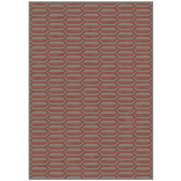Brinker Carpets Graphix Grey, Red Vloerkleed