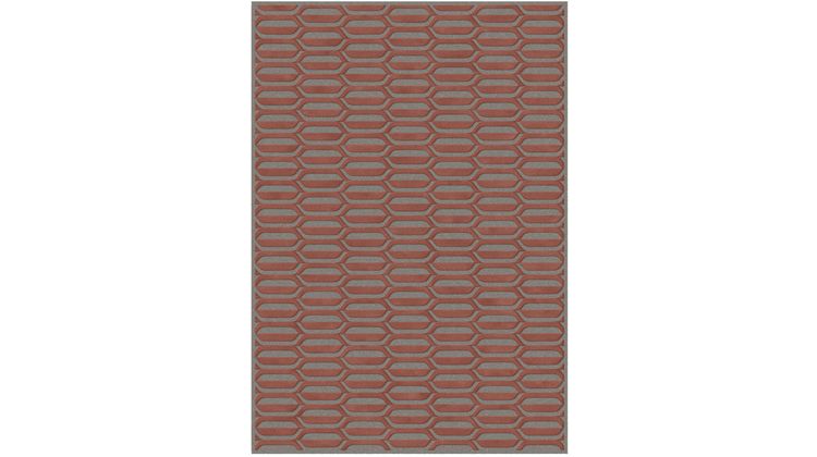 Brinker Carpets Graphix Grey, Red Vloerkleed