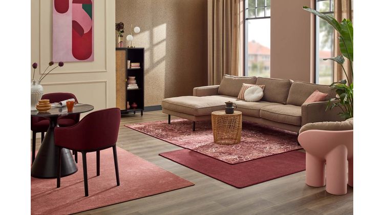 Brinker Carpets Uni Dark Red Vloerkleed