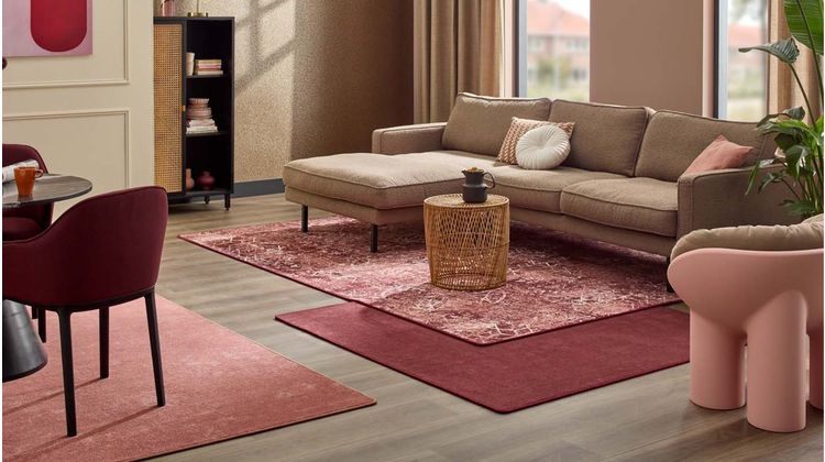 Brinker Carpets Uni Light Red Vloerkleed