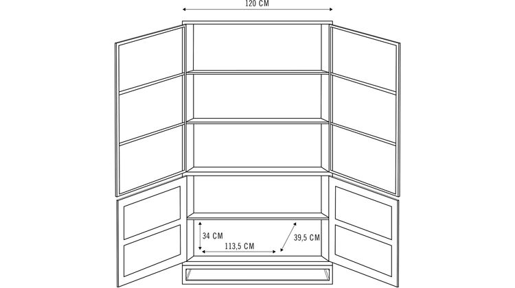 DTP Home Cosmo Vitrinekast