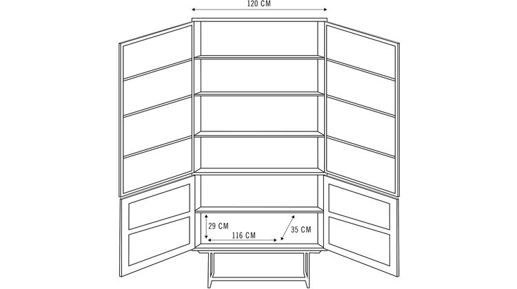 DTP Home Odeon Vitrinekast