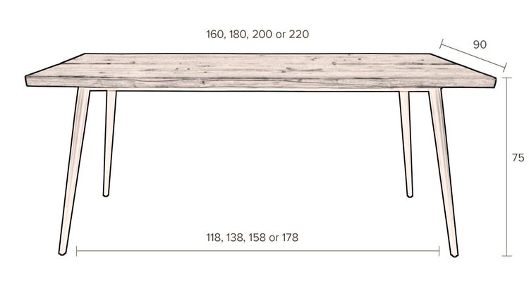 Dutchbone Alagon Eetkamertafel