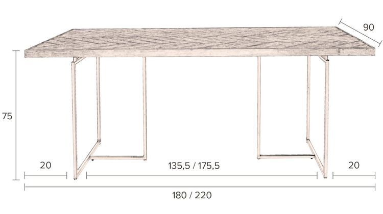 Dutchbone Class Brown Eettafel