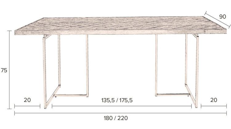 Dutchbone Class Natural Eettafel