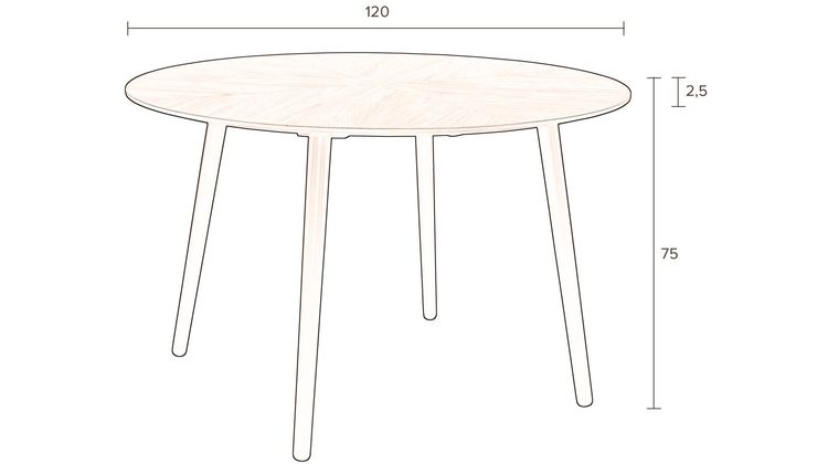 Dutchbone Clover Rond Eettafel