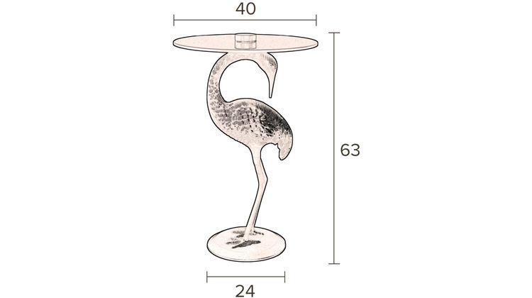 Dutchbone Crane Bijzettafel