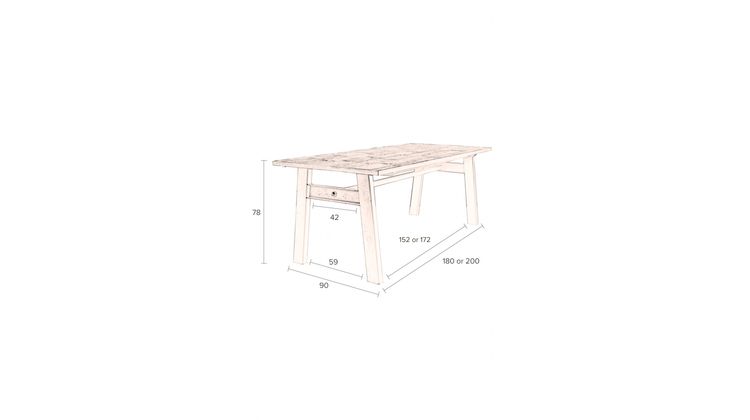 Dutchbone Crude Eetkamertafel