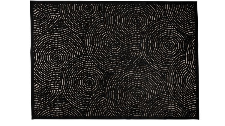 Dutchbone Dots Pure Black Vloerkleed