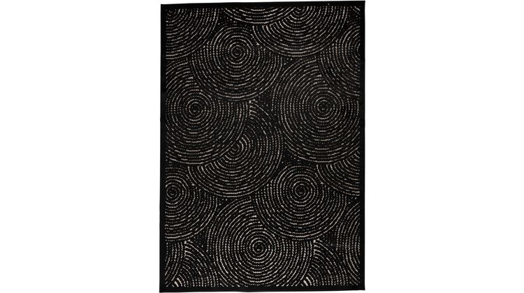 Dutchbone Dots Pure Black Vloerkleed
