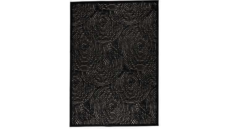 Dutchbone Dots Pure Black Vloerkleed