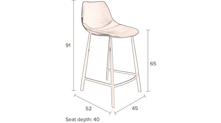 Dutchbone Franky Counterstool