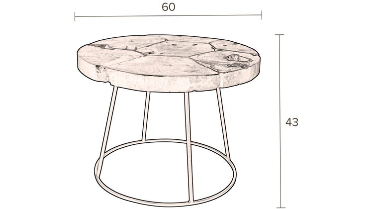 Dutchbone Kraton Bijzettafel