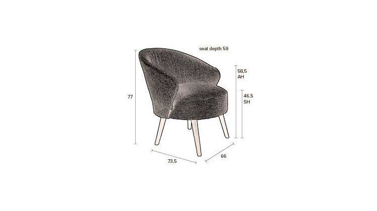Dutchbone Waldo Fauteuil