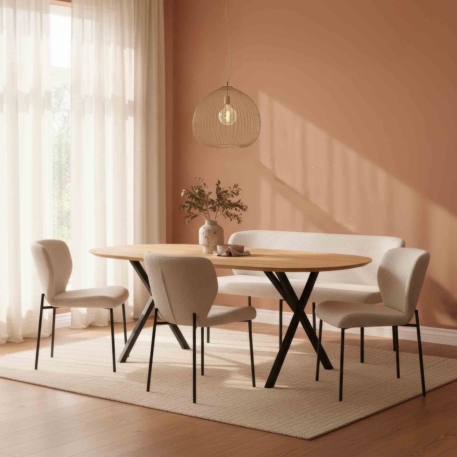 Eijerkamp Collectie Charles Beige Eetkamerbank