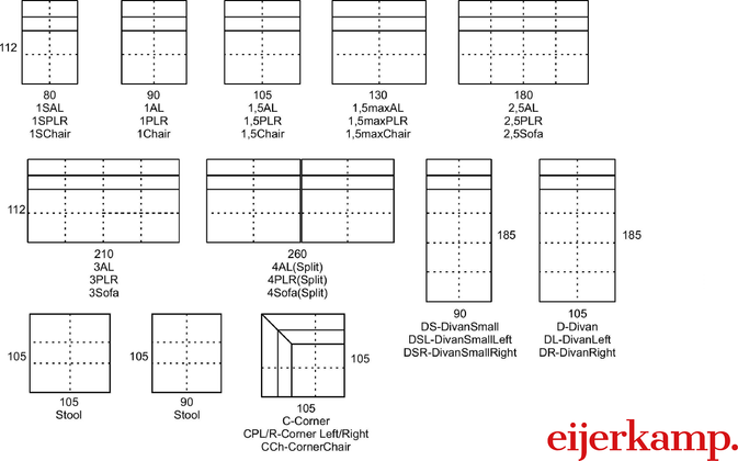 Eijerkamp Collectie Mono Elementenbank