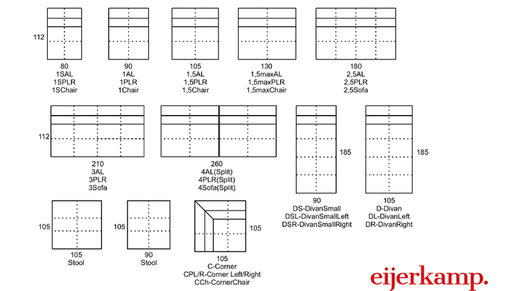 Eijerkamp Collectie Mono Elementenbank