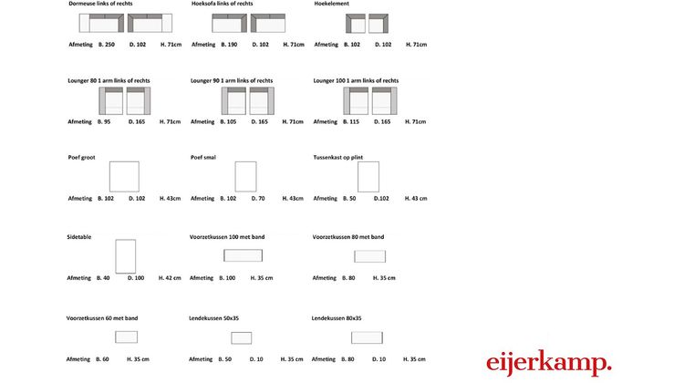 Eijerkamp Collectie Nisa Elementenbank