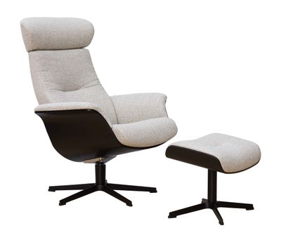 Time-Out Beige Relaxfauteuil + Hocker