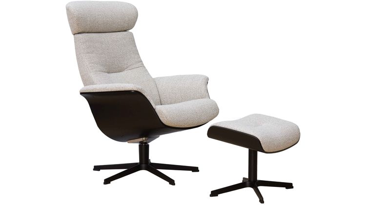 Eijerkamp Collectie Time-Out Beige Relaxfauteuil + Hocker