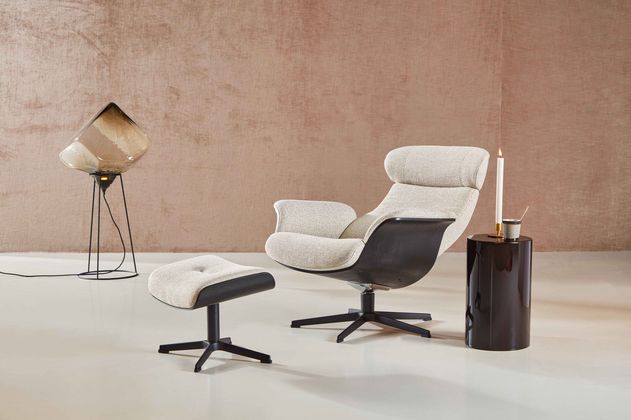 Eijerkamp Collectie Time-Out Beige Relaxfauteuil + Hocker