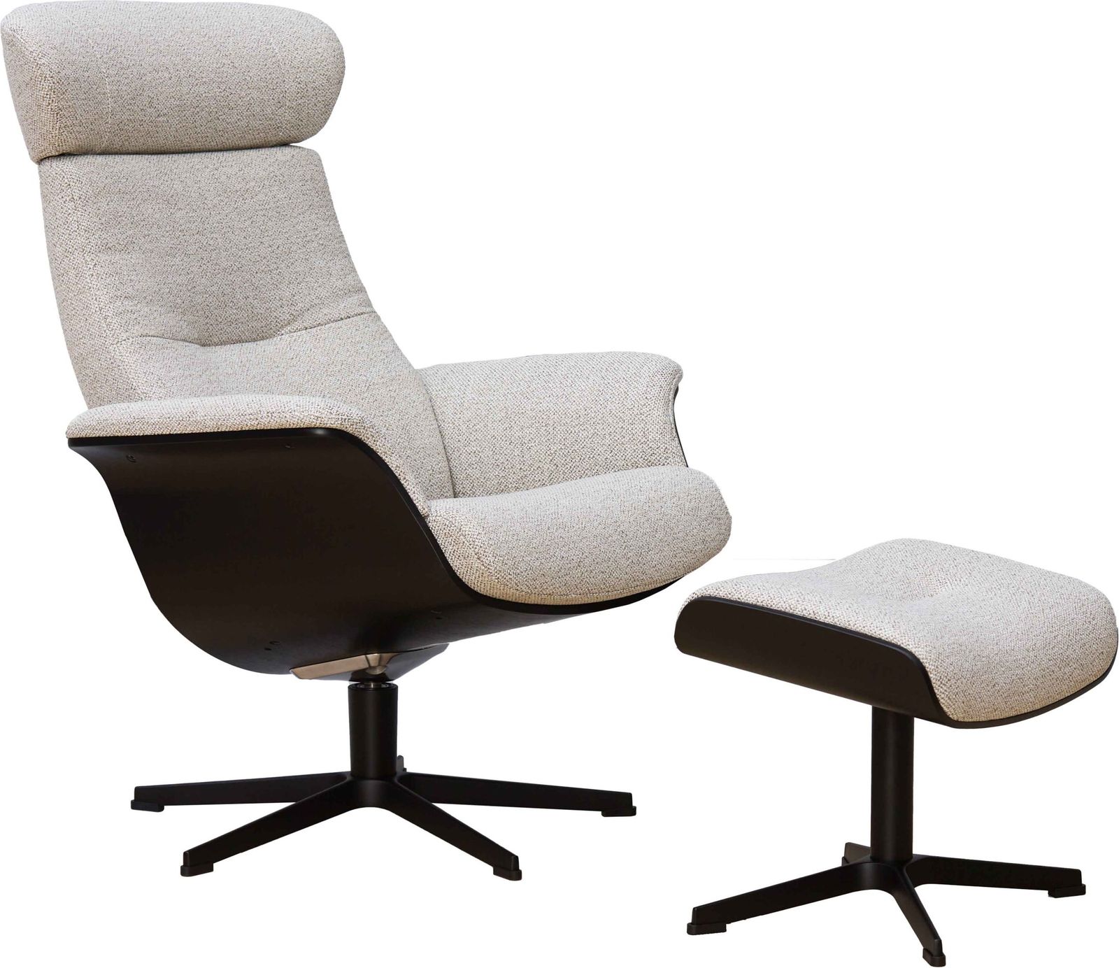 Eijerkamp Collectie Time-Out Beige Relaxfauteuil + Hocker