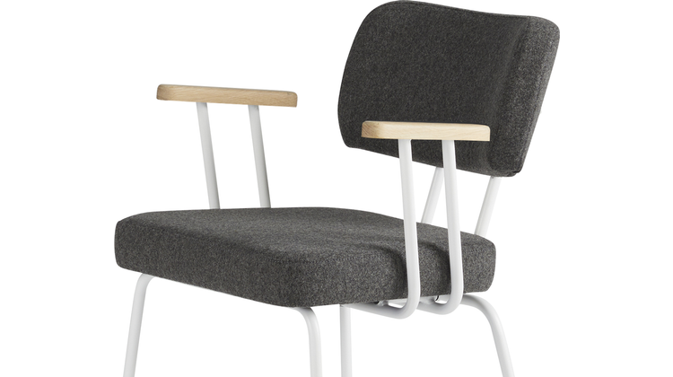 Eijerkamp Collectie Tom Onderstel Wit Armstoel