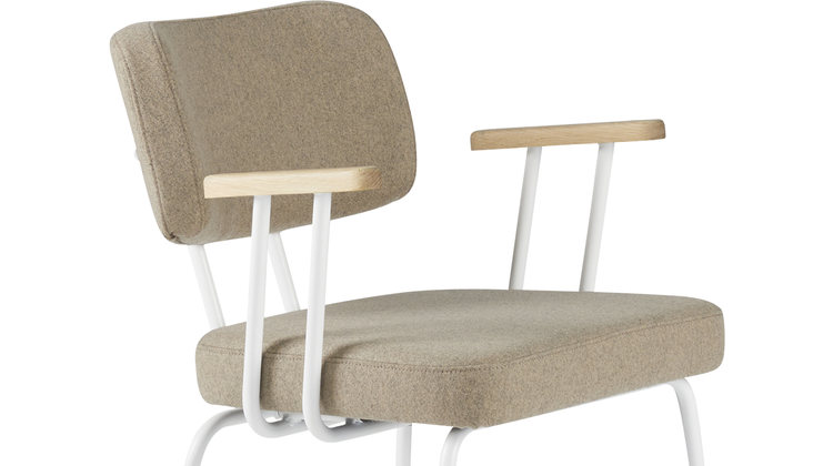 Eijerkamp Collectie Tom Onderstel Wit Armstoel