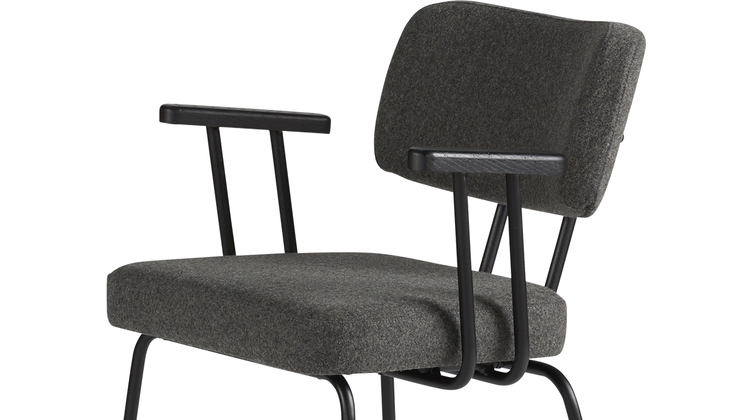 Eijerkamp Collectie Tom Onderstel Zwart Armstoel