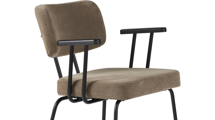 Eijerkamp Collectie Tom Onderstel Zwart Armstoel