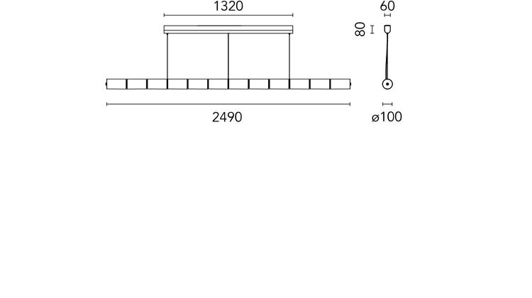Flos Luce Orizzontale Hanglamp