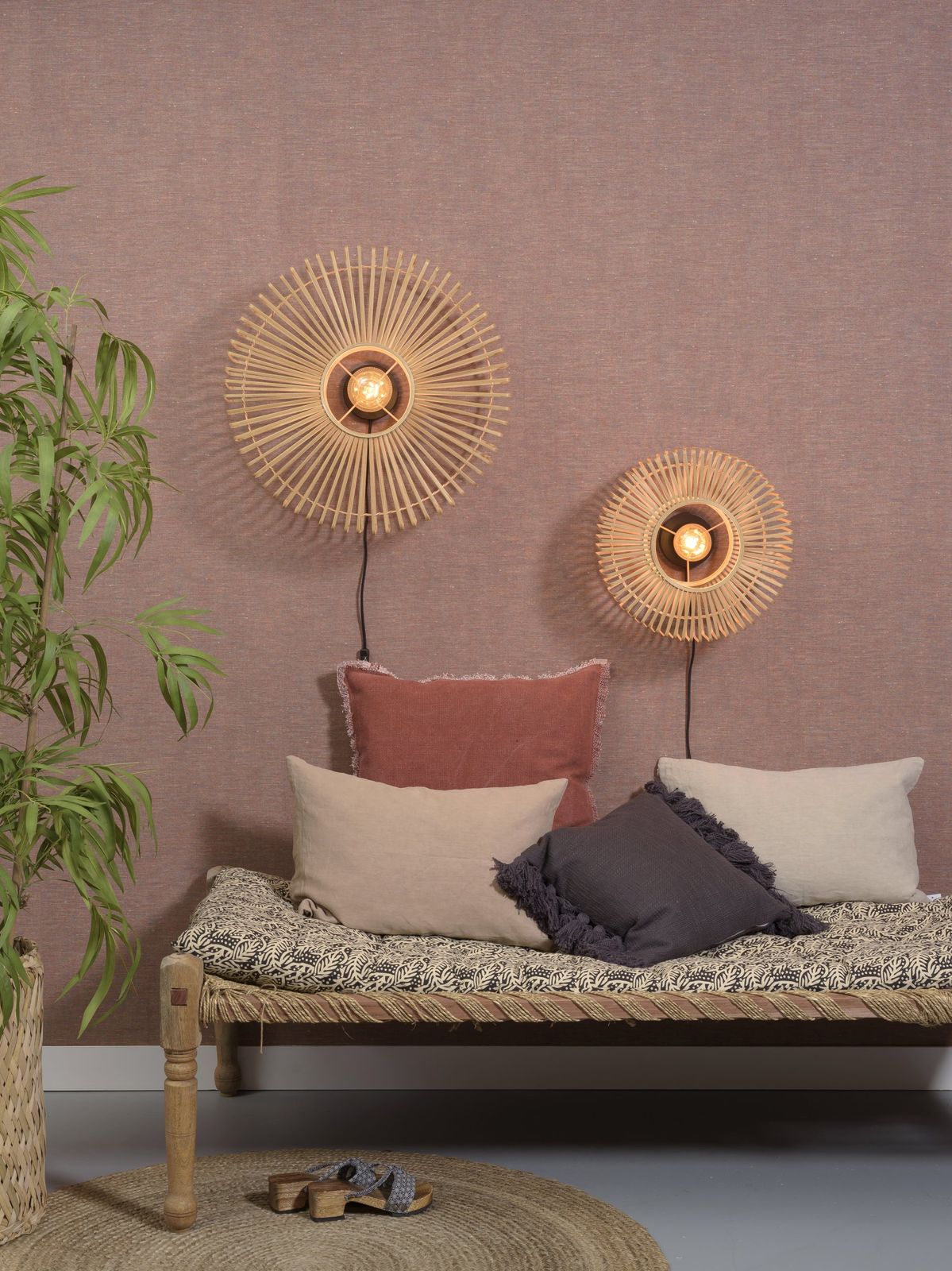 Good&Mojo Bromo Bamboo Wandlamp