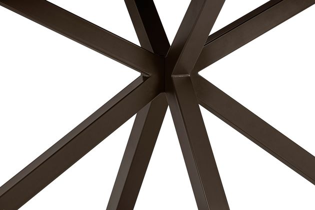 Henders en Hazel Caletta Steelbrown Centrale Kruispoot Eettafel
