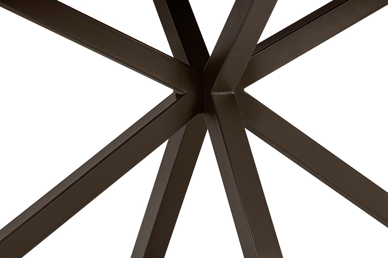 Henders en Hazel Caletta Steelbrown Centrale Kruispoot Eettafel