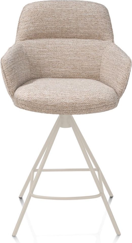 Henders en Hazel Mateo Creme Poten Barstoel