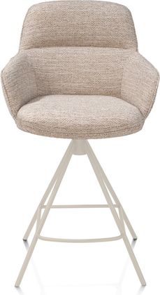 Henders en Hazel Mateo Creme Poten Barstoel