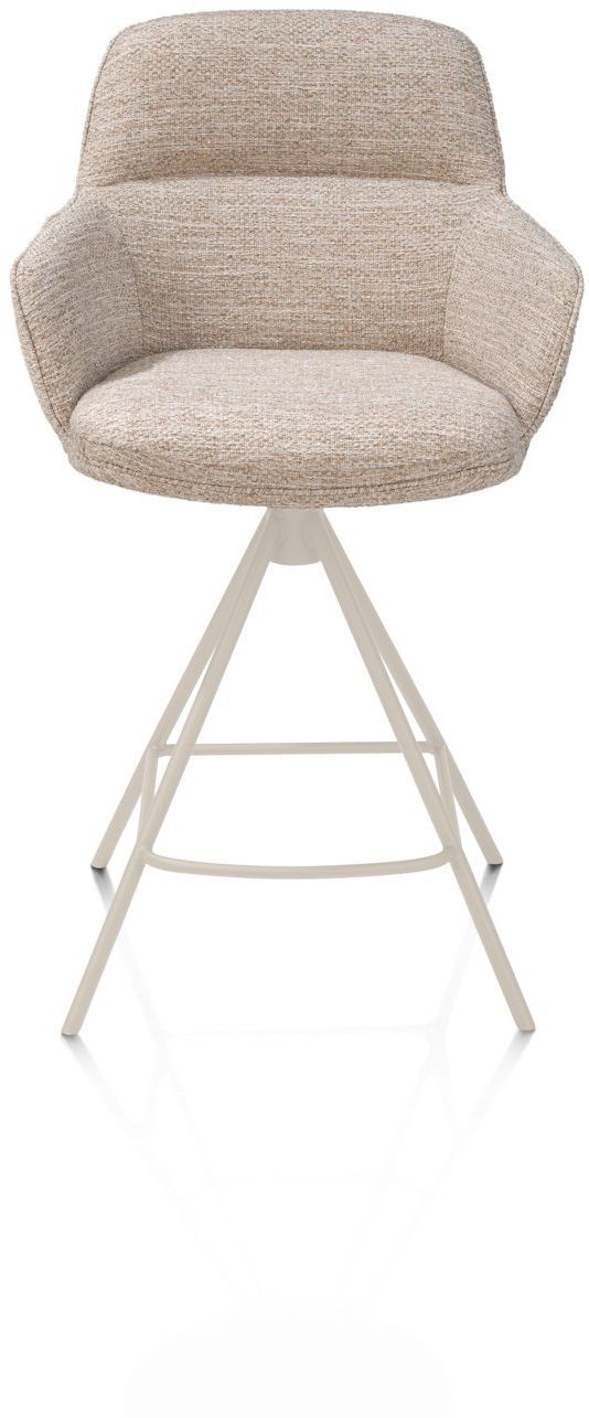 Henders en Hazel Mateo Creme Poten Barstoel