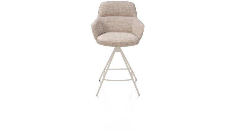 Henders en Hazel Mateo Creme Poten Barstoel