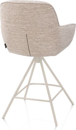 Henders en Hazel Mateo Creme Poten Barstoel