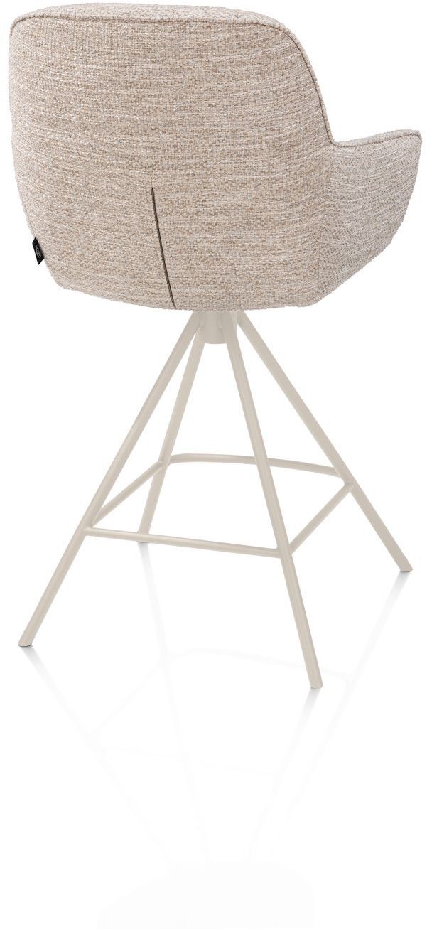 Henders en Hazel Mateo Creme Poten Barstoel