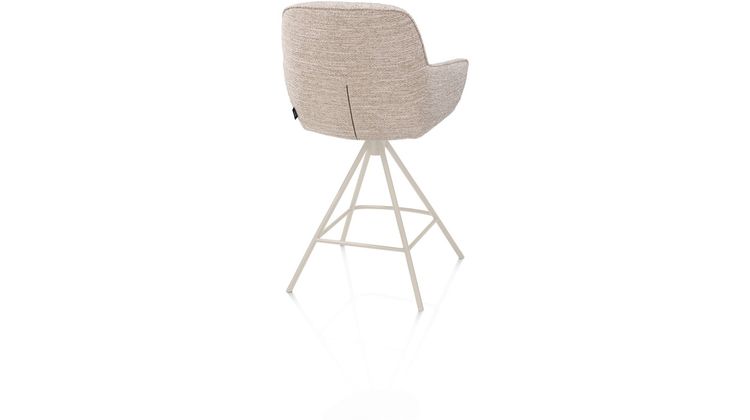 Henders en Hazel Mateo Creme Poten Barstoel