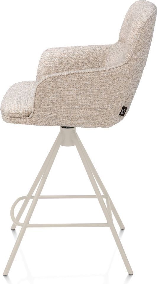 Henders en Hazel Mateo Creme Poten Barstoel