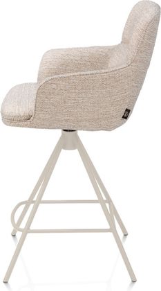 Henders en Hazel Mateo Creme Poten Barstoel